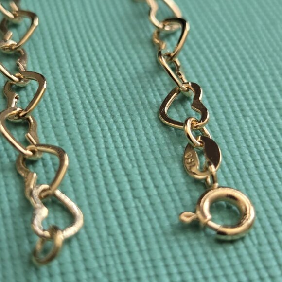 18k Bracelet openheart link design - Picture 5 of 11